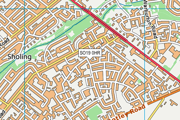 SO19 0HR map - OS VectorMap District (Ordnance Survey)
