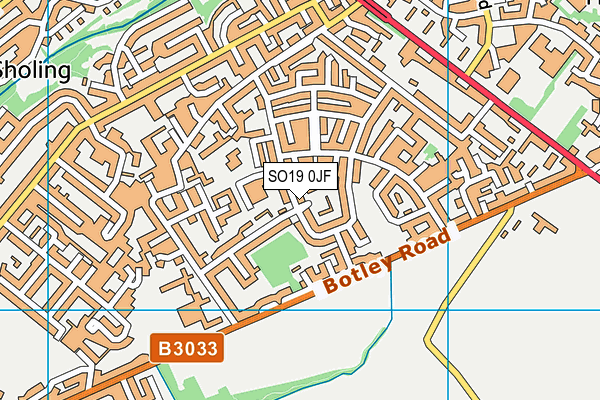 SO19 0JF map - OS VectorMap District (Ordnance Survey)