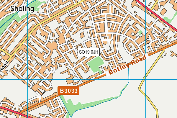 SO19 0JH map - OS VectorMap District (Ordnance Survey)