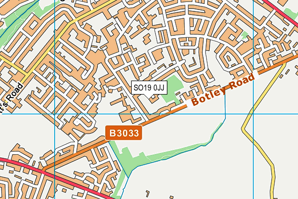 SO19 0JJ map - OS VectorMap District (Ordnance Survey)