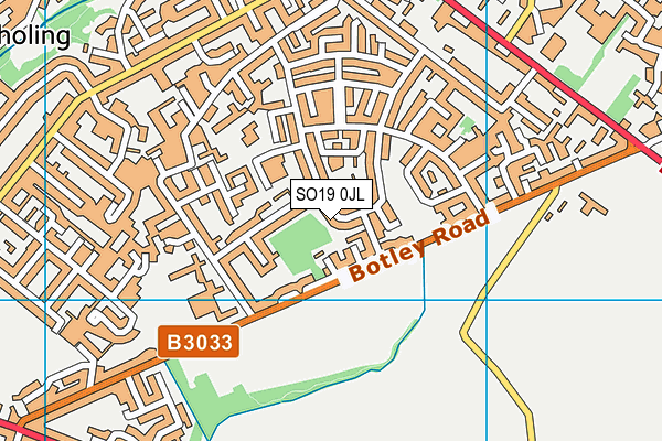 SO19 0JL map - OS VectorMap District (Ordnance Survey)