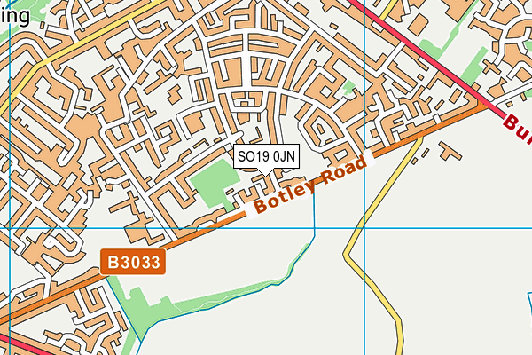 SO19 0JN map - OS VectorMap District (Ordnance Survey)