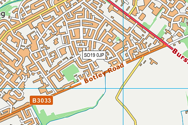 SO19 0JP map - OS VectorMap District (Ordnance Survey)