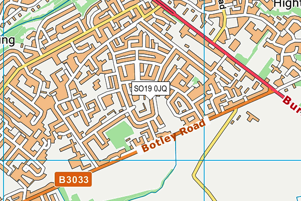 SO19 0JQ map - OS VectorMap District (Ordnance Survey)