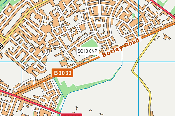 SO19 0NP map - OS VectorMap District (Ordnance Survey)