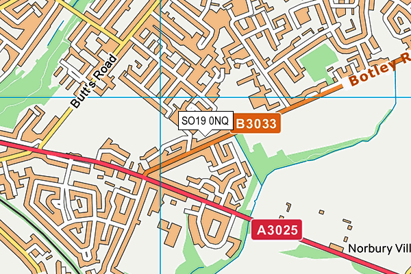 SO19 0NQ map - OS VectorMap District (Ordnance Survey)