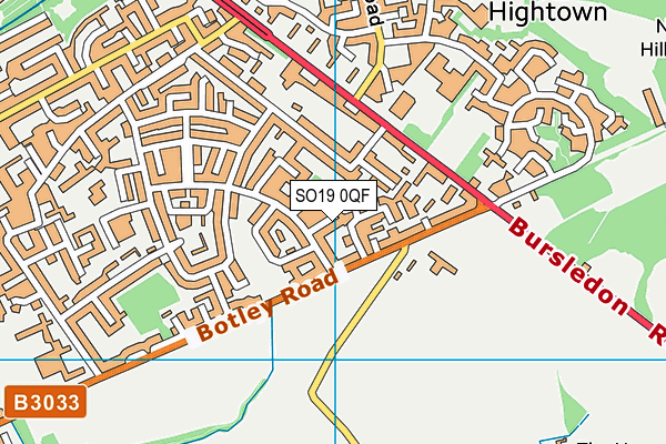 SO19 0QF map - OS VectorMap District (Ordnance Survey)