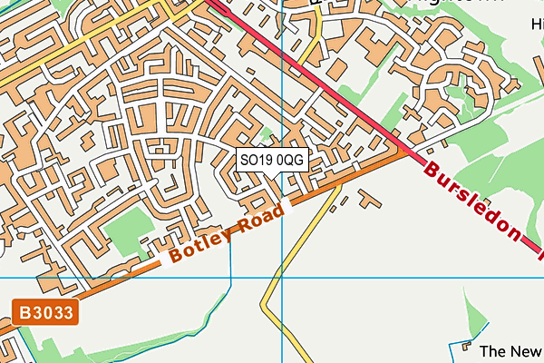 SO19 0QG map - OS VectorMap District (Ordnance Survey)