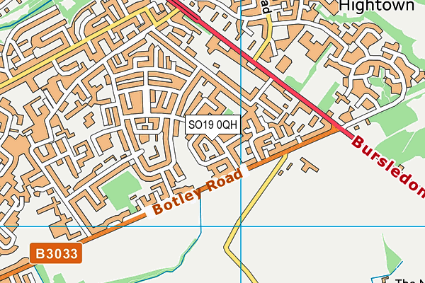 SO19 0QH map - OS VectorMap District (Ordnance Survey)