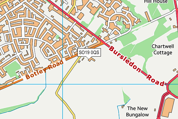 SO19 0QS map - OS VectorMap District (Ordnance Survey)