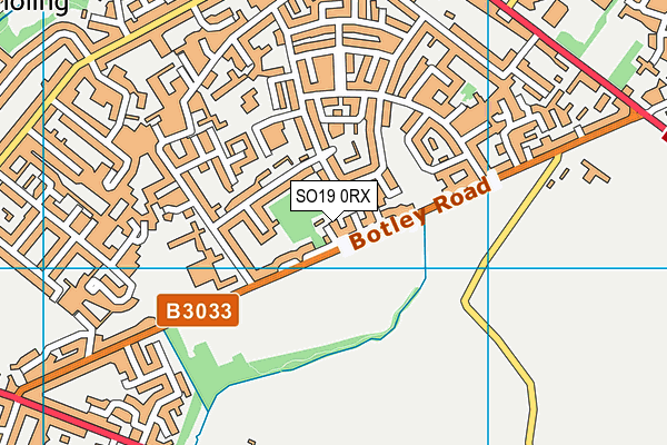 SO19 0RX map - OS VectorMap District (Ordnance Survey)