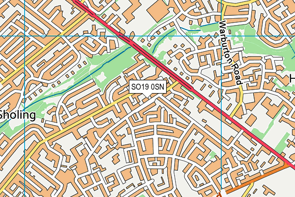 SO19 0SN map - OS VectorMap District (Ordnance Survey)