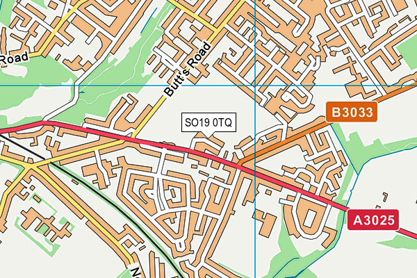 SO19 0TQ map - OS VectorMap District (Ordnance Survey)