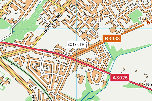 SO19 0TR map - OS VectorMap District (Ordnance Survey)