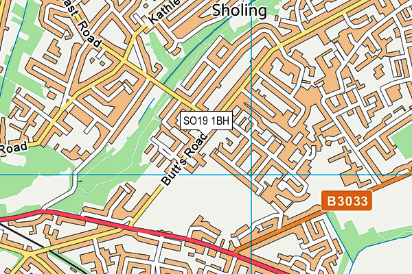 SO19 1BH map - OS VectorMap District (Ordnance Survey)
