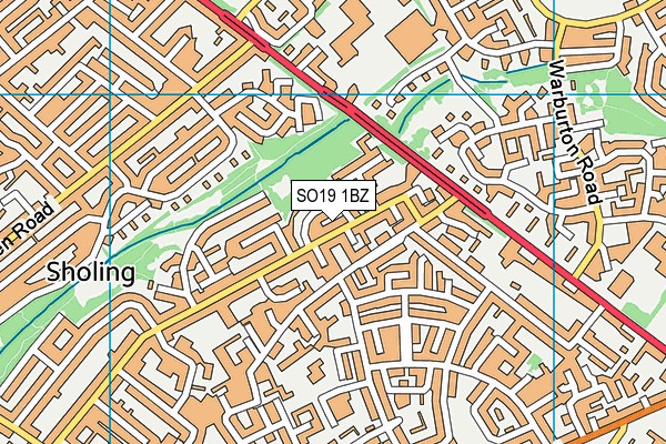 SO19 1BZ map - OS VectorMap District (Ordnance Survey)