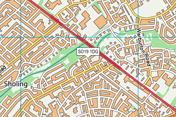 SO19 1DG map - OS VectorMap District (Ordnance Survey)