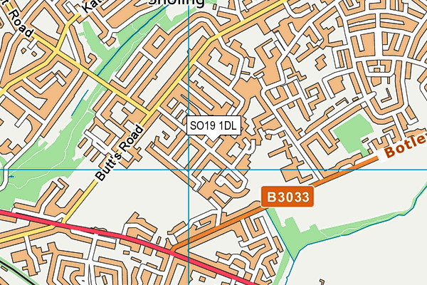 SO19 1DL map - OS VectorMap District (Ordnance Survey)