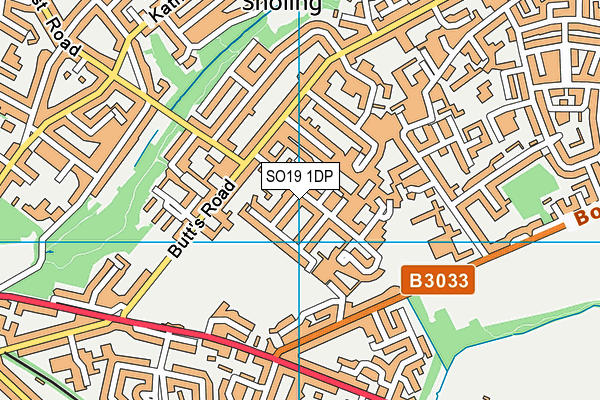 SO19 1DP map - OS VectorMap District (Ordnance Survey)