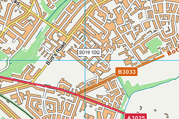 SO19 1DQ map - OS VectorMap District (Ordnance Survey)