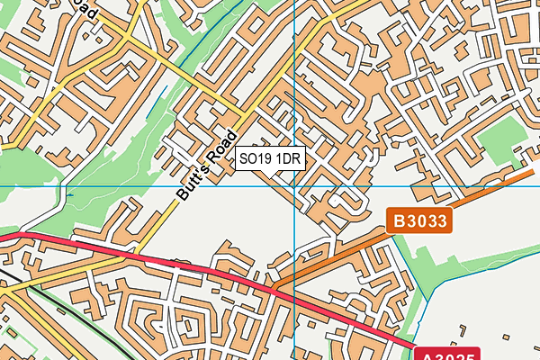 SO19 1DR map - OS VectorMap District (Ordnance Survey)