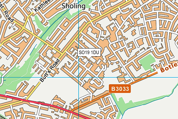 SO19 1DU map - OS VectorMap District (Ordnance Survey)