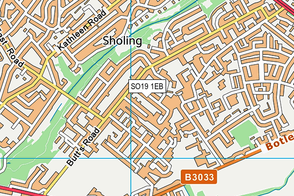 SO19 1EB map - OS VectorMap District (Ordnance Survey)