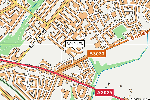 SO19 1EN map - OS VectorMap District (Ordnance Survey)