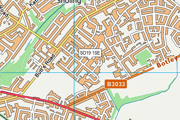 SO19 1SE map - OS VectorMap District (Ordnance Survey)