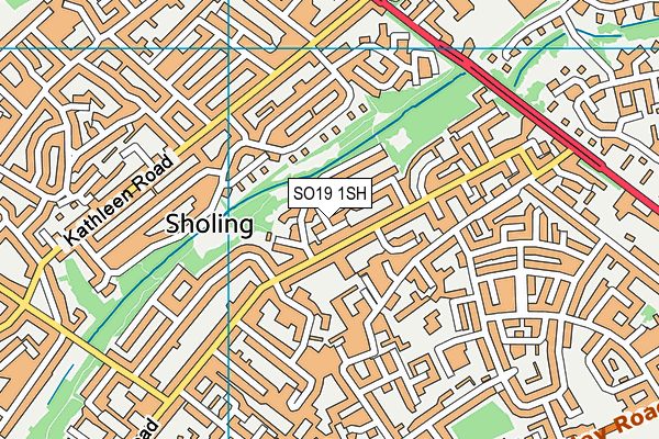 SO19 1SH map - OS VectorMap District (Ordnance Survey)