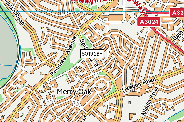 SO19 2BH map - OS VectorMap District (Ordnance Survey)