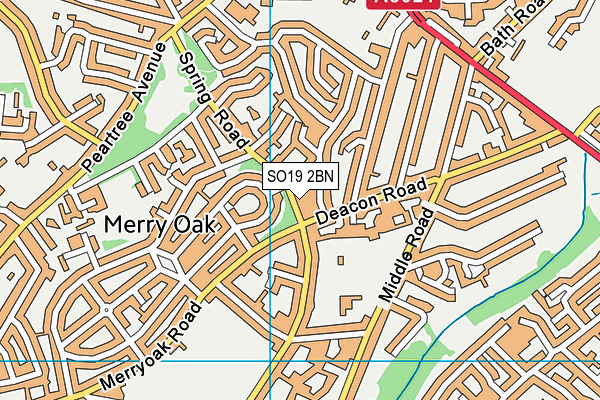 SO19 2BN map - OS VectorMap District (Ordnance Survey)