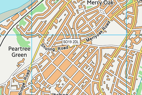 SO19 2DL map - OS VectorMap District (Ordnance Survey)