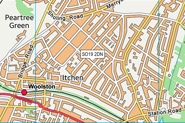 SO19 2DN map - OS VectorMap District (Ordnance Survey)