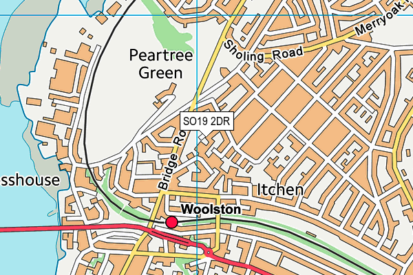 SO19 2DR map - OS VectorMap District (Ordnance Survey)