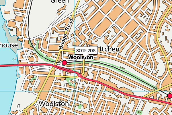 SO19 2DS map - OS VectorMap District (Ordnance Survey)