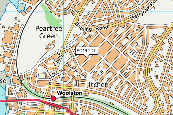 SO19 2DT map - OS VectorMap District (Ordnance Survey)