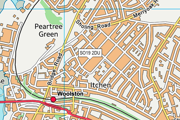 SO19 2DU map - OS VectorMap District (Ordnance Survey)