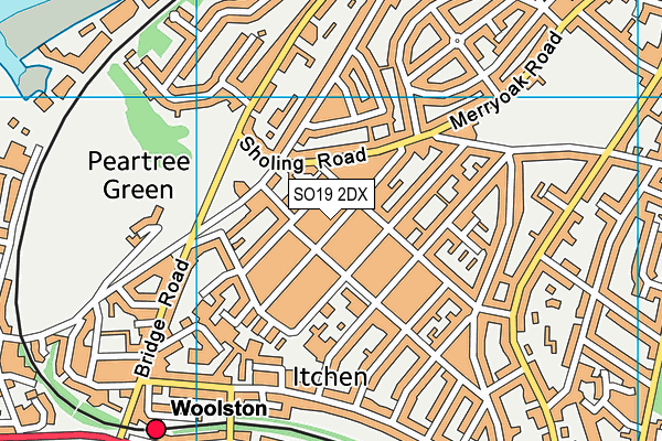 SO19 2DX map - OS VectorMap District (Ordnance Survey)