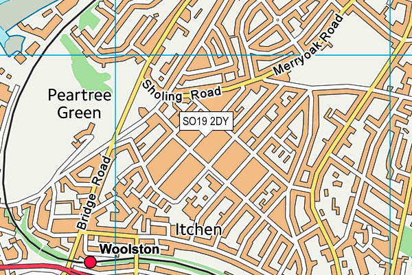 SO19 2DY map - OS VectorMap District (Ordnance Survey)