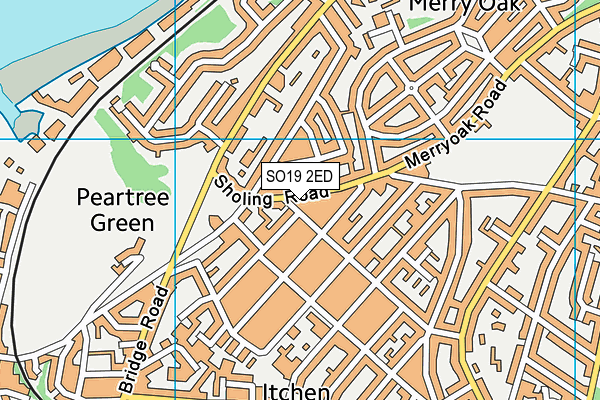 SO19 2ED map - OS VectorMap District (Ordnance Survey)