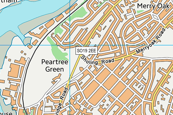 SO19 2EE map - OS VectorMap District (Ordnance Survey)