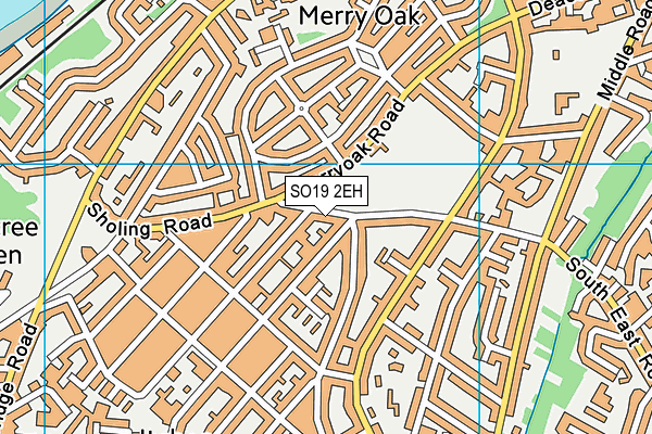 SO19 2EH map - OS VectorMap District (Ordnance Survey)