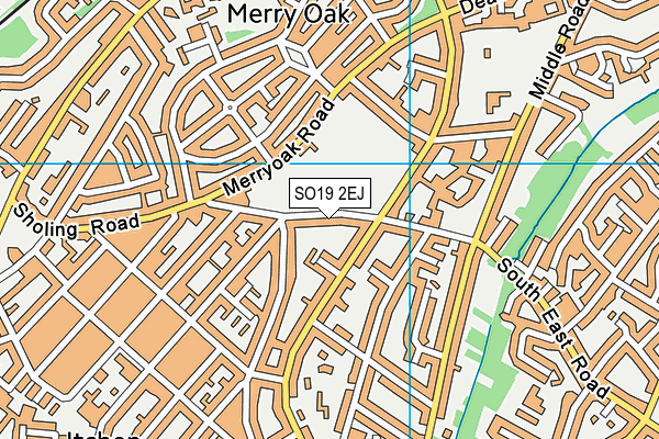 SO19 2EJ map - OS VectorMap District (Ordnance Survey)