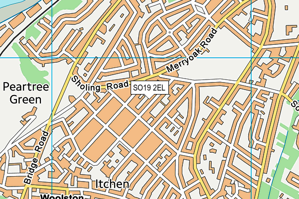 SO19 2EL map - OS VectorMap District (Ordnance Survey)