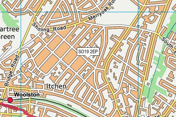 SO19 2EP map - OS VectorMap District (Ordnance Survey)