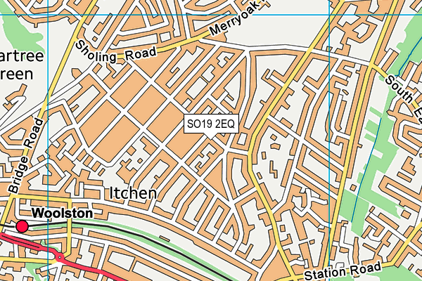 SO19 2EQ map - OS VectorMap District (Ordnance Survey)