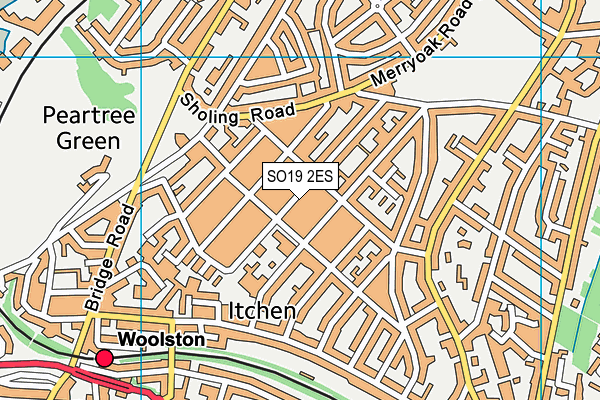 SO19 2ES map - OS VectorMap District (Ordnance Survey)