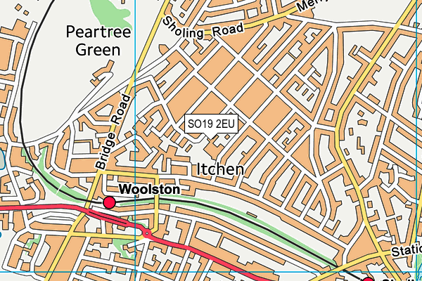 SO19 2EU map - OS VectorMap District (Ordnance Survey)