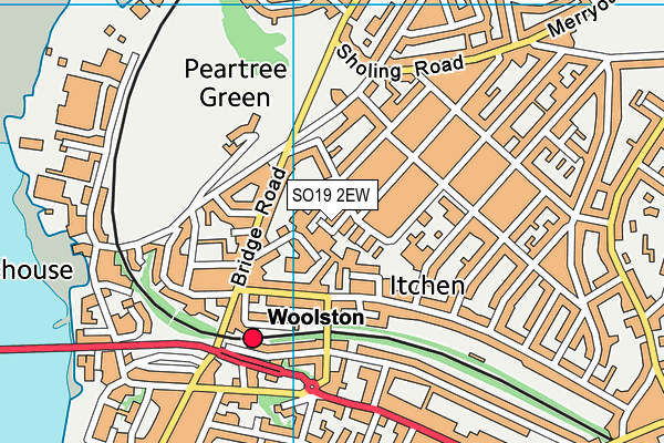 SO19 2EW map - OS VectorMap District (Ordnance Survey)